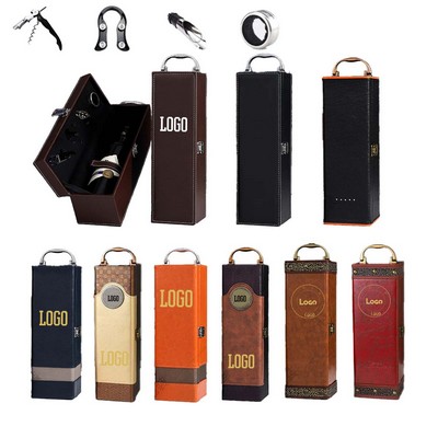 Single Leather Red Wine Packaging Gift Box