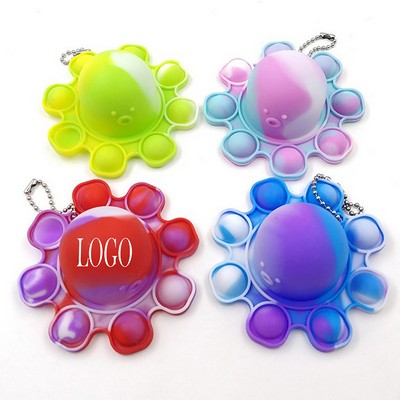 Octopus Silicone Pinch Keychain