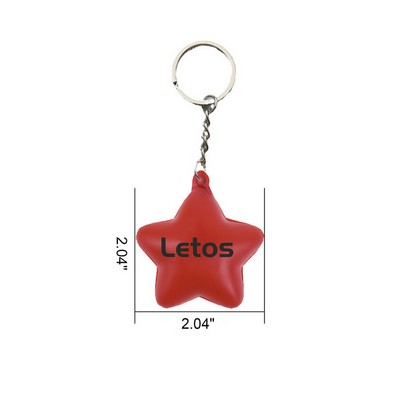 PU Star Shape Multi-colour Keychain