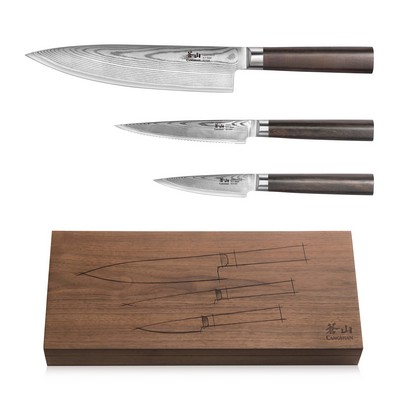 Cangshan 3-Piece Haku Series Starter Set W/Walnut Box