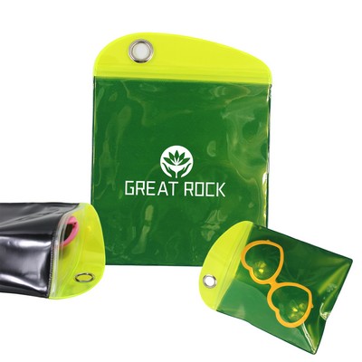 PVC Fluorescent Beach Waterproof Sealed Bag 6 x 7"