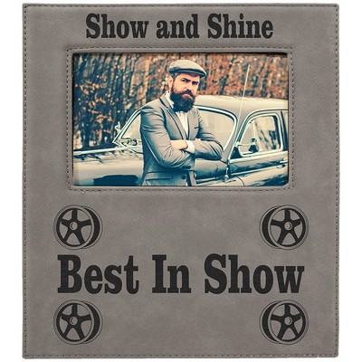 Leatherette Photo Frame w/Eng Area