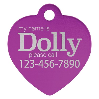Anodized Aluminum Pet Tag