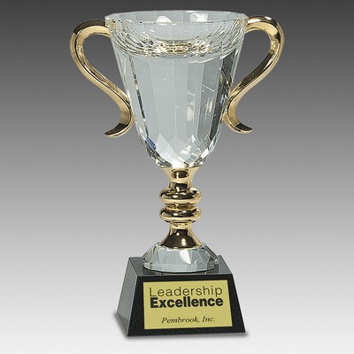 Crystal Cup with Handles and Stem