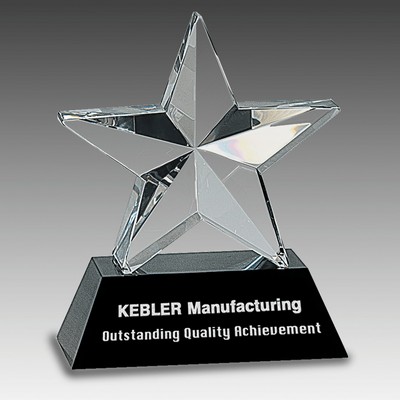 Crystal 3D Star on Base
