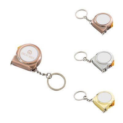 2 - Metre Mini Soft Steel Telescopic Metric And Imperial Tape Measure with Keychain