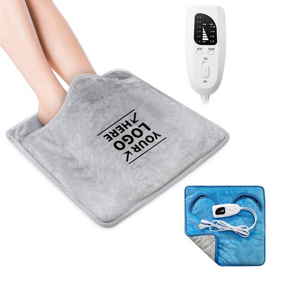 Plush Electric Heating Foot Warmer Pad Cozy Heated Foot Mat