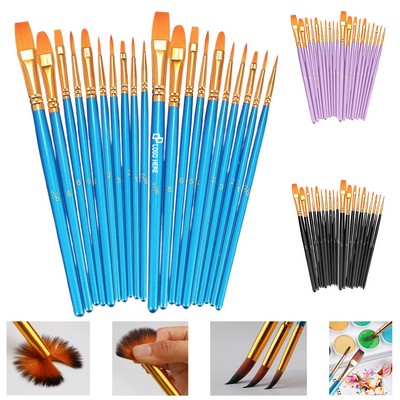 Wooden Painting Brushes Set