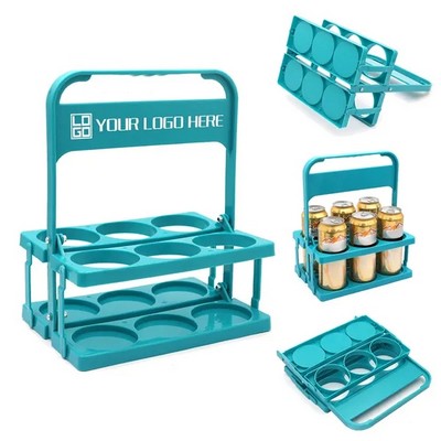 Plastic Foldable Beer Bottle Basket Holder