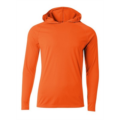 A4 Apparel® Youth Cooling Performance Long Sleeve Hooded Tee