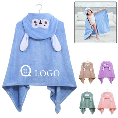 Button-Type Children Wearable Bath Towels