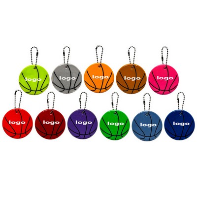 PVC Reflective Pendant Keychain(Basketball)