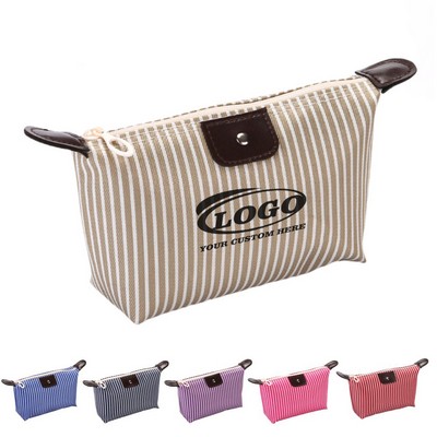 Multifunction Dumpling Stripe Cosmetic Bag