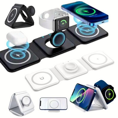 3-in-1 Magnetic Folding Wireless Charger