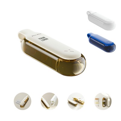 Sealed 4-Compartment Press-Split Pill Box