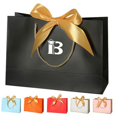 Waterproof Bow Thick Paper Gift Bag