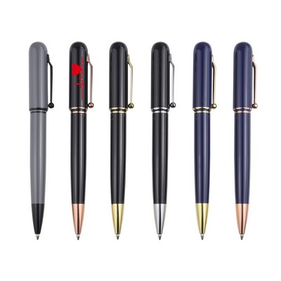 Rounded metal business pen