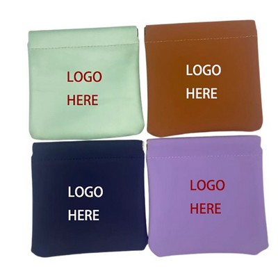 PU Leather Coin Pincher Bag