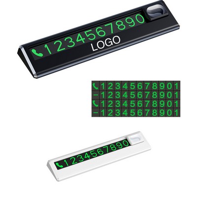 Creative Hidden Parking Phone Number Plate