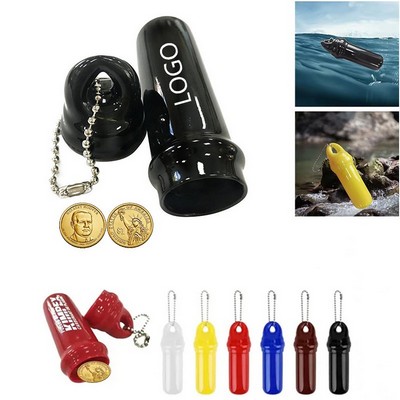 PVC Floating Capsule Coin Case with Keychain