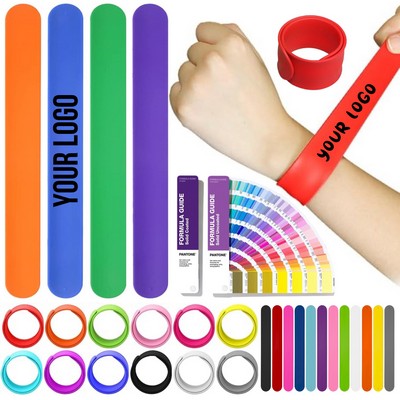 Custom Silicone Slap Bracelet Soft Wristband Wrist Snap Band