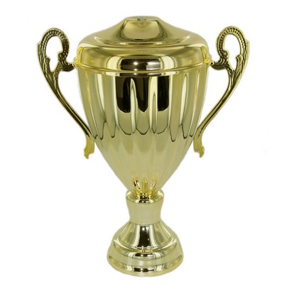 9 1/4" Ravenna Series Gold Trophy Cup w/Lid