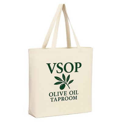 Jumbo Cotton Canvas Tote with 5" Gusset