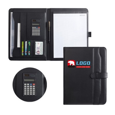 PU Leather Business Folder With Calculator & Notepad