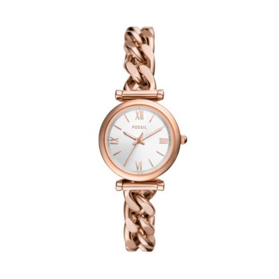 Carlie Three-Hand Rose Gold-Tone Stainless Steel Watch
