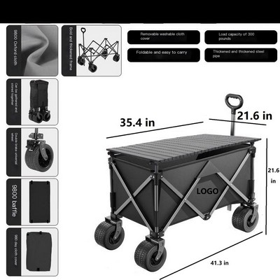 Foldable camping handcart