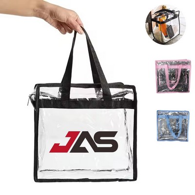 PVC Stadium Approved Transparent Tote Bag w/ Handle