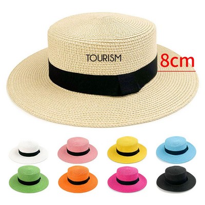 Lafite flat-topped straw hat