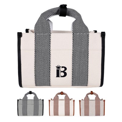 Spacious Waterproof Canvas Tote Bag w/ Detachable Straps