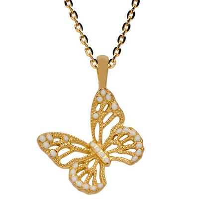 Jilco Inc Butterfly Necklace - Yellow Gold
