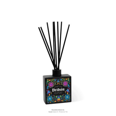 8 oz. Black Glass Reed Diffuser - Printed