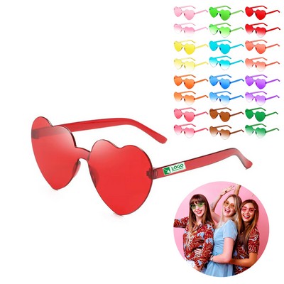 Transparent Heart Shaped Sunglasses