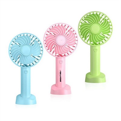 Pocket-Size Mini Fan with Phone Holder Base – USB Rechargeable