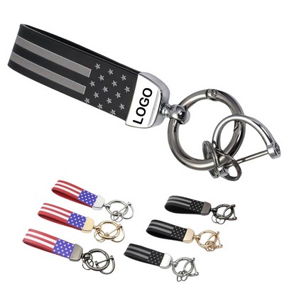 American USA Flag Keychain