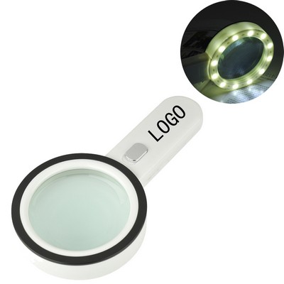 LED handheld 30x magnifying glass