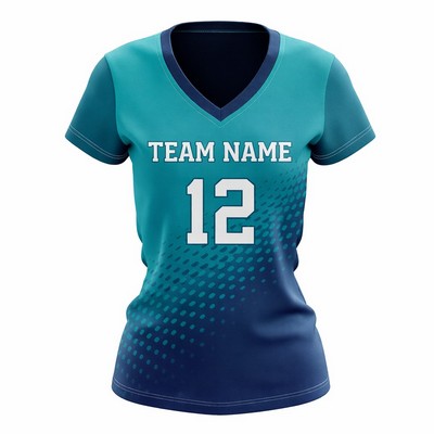 Women's Football Fanwear Jersey Lightweight Sublimated 140 GSM