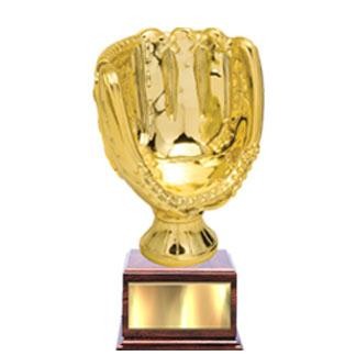 Resin Sport Ball 17" Baseball Glove Gold Plated