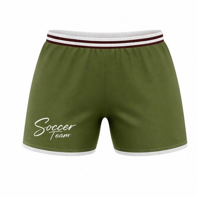 Women's Soccer Shorts Sublimated Interlock 150GSM