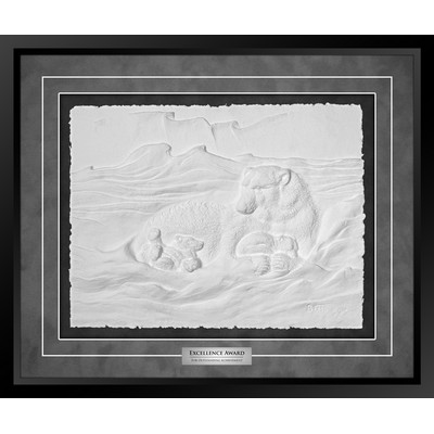Nanook - Cast Paper Sculptured Art - Shadowbox Award