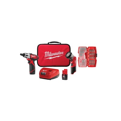 Milwaukee M12 2-Tool Combo Kit W/ 42-Bit Set - Screwdriver & Led Worklight