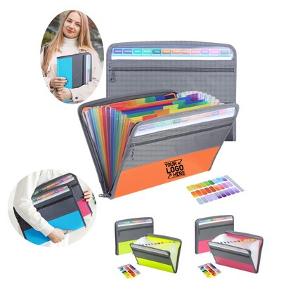 A4 Accordion Portable Expanding File Folder