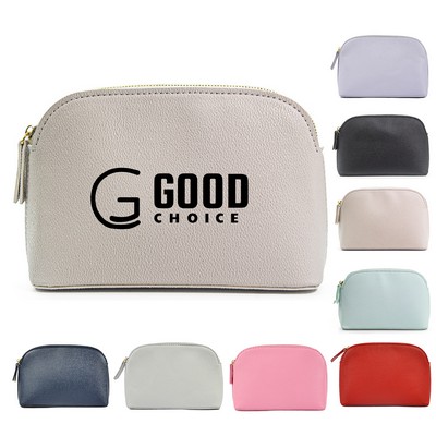 PU Leather Shell Makeup Bag
