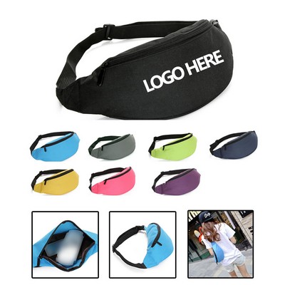 Affordable Polyester Waist Pack with Dual Zippers