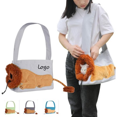 Lion-Shaped Pet Sling Bag