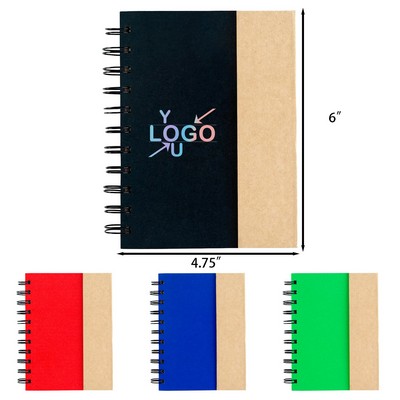 Compact Spiral Journal with Sticky Notes
