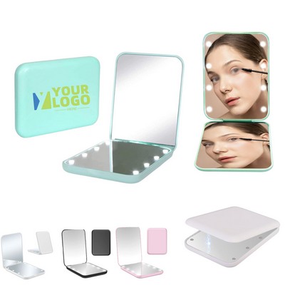 1X/2X Magnification LED Pocket Mirror